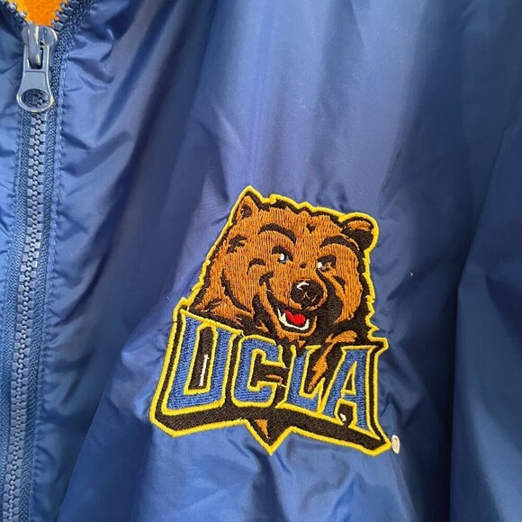 Vintage 90s UCLA BRUINS‎ PUFFER Starter Jacket Size XL Blue Gold Rare - Picture 3 of 12
